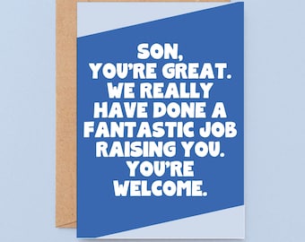 Funny Birthday Card For Son : Proud Parents Congratulations | SE3076A6