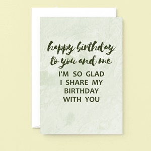 Carte d'anniversaire pour lits jumeaux | Jumeaux d'anniversaire | d'anniversaire partagée | SE3013A5