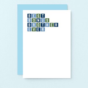 Carte d'anniversaire pour demi-frère | Carte d'anniversaire frère en prime | carte d'anniversaire de beau-frère | SE0305A6