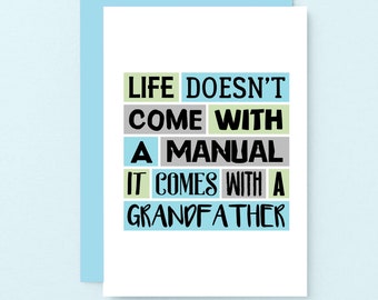 Birthday Card For Grandad | Thoughtful Card For Grandad From Grandkids | Thanks Grandfather Card | Miss You Grandpa | SE0211A6