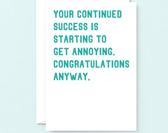 Congratulations Card | Funny New Job Card | Well Done On Exams | Graduation | Funny Congratulations Job Promotion Card | SE2010A5
