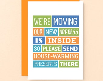 Funny We Are Moving Card | Moving House Announcement | New Home Announcement | Change Of Address Card | We Have Moved Card | SE0166A6