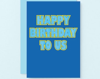 Carte d'anniversaire pour lits jumeaux | Joyeux anniversaire | carte d'anniversaire de frère jumeau | Jumeaux d'anniversaire | Anniversaire partagé | même anniversaire | SE1503A6