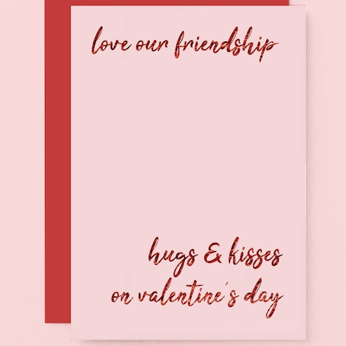 Funny Valentine's Day Card Best Friend Wine Galentines Etsy