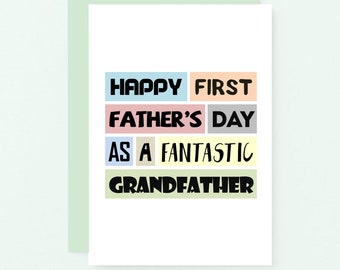 First Father’s Day Card For Grandfather | Grandad Father’s Day | First Time Grandpa | SEF0005A6