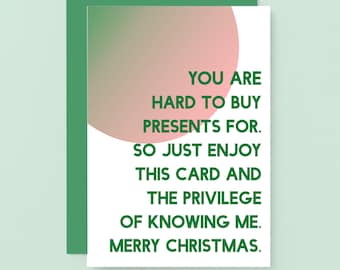 Funny Christmas Card For Brother | Funny Xmas Card For Friend | Sister Christmas Card | Mum Christmas Card | Dad Card | SEC0044A6