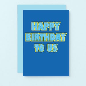 Carte d'anniversaire pour lits jumeaux | Joyeux anniversaire | carte d'anniversaire de frère jumeau | Jumeaux d'anniversaire | Anniversaire partagé | même anniversaire | SE1503A6
