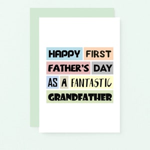 Première carte de fête des pères pour grand-père | Fête des pères de grand-père | Grand-père pour la première fois | SEF0005A6