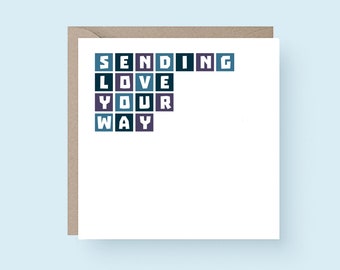 Sending Love Your Way Card | Thinking Of You Card | Sympathy Card | Condolences Card | SE0005SQ