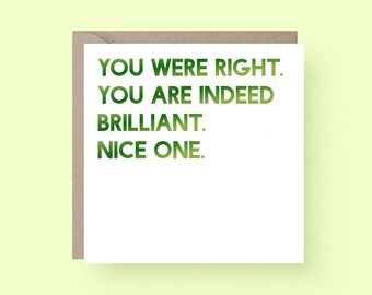 Funny Congratulations Card - Funny Congrats Card For Friend - Exams - Well Done Card - Blank Card - SE0015SQ