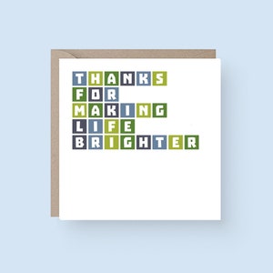 Merci d'avoir rendu la vie plus lumineuse | Carte d'amitié | de remerciements | Carte de remerciement pour amis | SE0001SQ