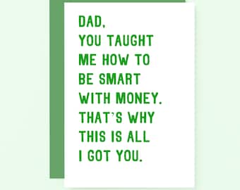 Funny Dad Birthday Card | Witty Birthday Card For Dad | Cheeky Dad Card | Funny Father’s Day Card | SE2029A6