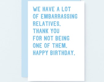 Funny Birthday Card For Cousin | Uncle Birthday Card | Happy Birthday Aunty | Funny Card For Brother | Sister Birthday Card Funny | SE2021A6