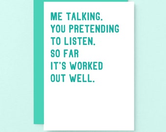 Funny Anniversary Card For Husband | Funny Birthday Card For Wife | Funny Love Card For Partner | Card For Boyfriend | SE2044A6