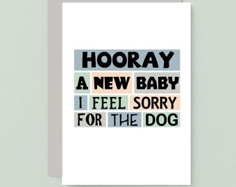 Funny New Baby Card | Baby Shower | New Parents | Newborn | Congratulations Baby Card | Gender Neutral Card | SE0238A6