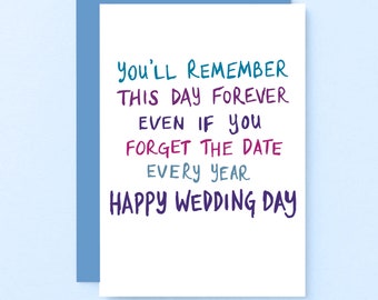 Funny Wedding Congratulations | Cheeky Wedding Day Card For Couple | SE1007A6