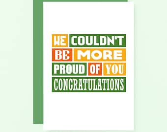 Proud Of You Card | Congratulations Promotion | Graduation Congrats | Well Done On Exam Results | SE0346A6