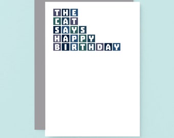 Birthday Card From The Cat | SE0267A6