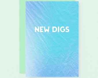 New Digs Housewarming Card, Modern Congrats On The New House Card | SE4006A6