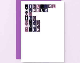Best Mum Birthday Card, Mum Card For Wife, Birthday Card For Mum, Just Because Card, Mother's Day Card, SE0303A6