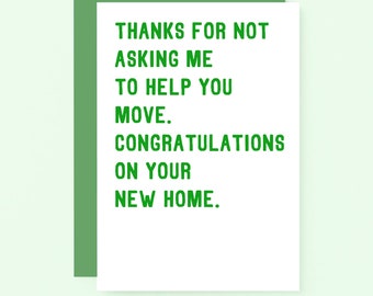 Funny New Home Card | Moving House Congratulations | SE2009A6