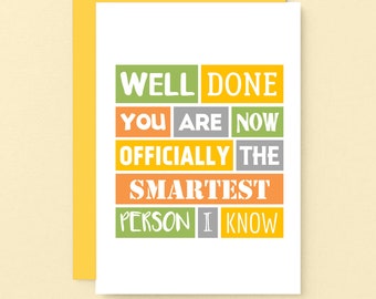 Funny Congratulations Card | University Graduate | College Graduation Card | Exam Congratulations | Job Promotion | Passed Exams | SE0178A6