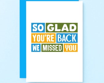 Welcome Home Card | Glad You Are Back | Missed You | SE0345A6
