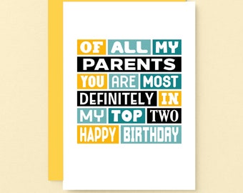 Funny Birthday Card For Dad | Humorous Birthday Card For Mum | Witty Dad Birthday Card | SE0045A6