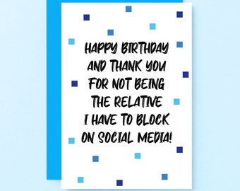 Funny Birthday Card For Cousin | Birthday Humour For Brother Or Sister | Happy Birthday Aunty | SE1402A6
