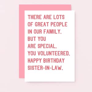 Carte d'anniversaire amusante pour belle-soeur | Épouse du frère | Belle-soeur de Zazzle.be Liste d'envies Vous avez des idées ? Épouse d'une soeur | Belle-sœur | Pour belle-soeur | SE2019A6
