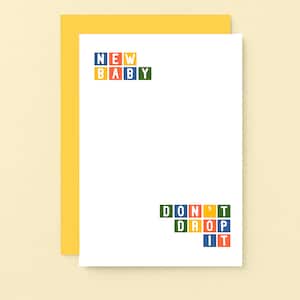 Nouveau bébé drôle | Carte de félicitations aux nouveaux parents | Carte de voeux drôle pour nouveau-né | carte bébé drôle | Carte de fête de naissance | SE0265A6