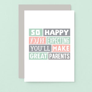 Congratulations Expecting Parents Card | New Parents Pregnancy Card | Parents To Be Card | Baby Shower | Expecting Baby Card | SE0300A6