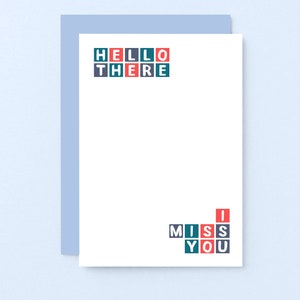 Tu me manques carte | Amitié longue distance | Bonjour carte | Je pense à vous | Amour interurbain | Vous me manquez | SE0324A6