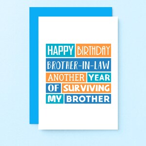 Carte d'anniversaire amusante pour beau-frère | Couple de même sexe | Beau-frère drôle carte de vœux | Monsieur et Monsieur | Couples homosexuels | Mari du frère | SE0199A6
