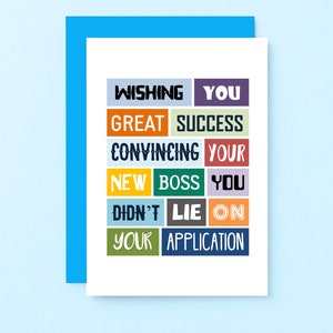 Funny New Job Card Coworker Leave Card Good Luck Colleague Leaving ...