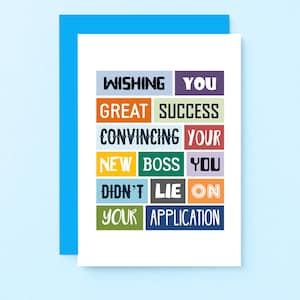 Funny New Job Card Coworker Leave Card Good Luck Colleague Leaving ...