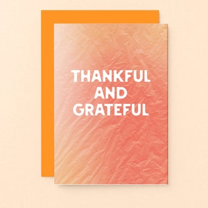 Danke-Karte | Dankbar und dankbar für Sie | Happy Thanksgiving Day Karte für Freund | Dankbare Danksagungs-Karte | SEH0006A6