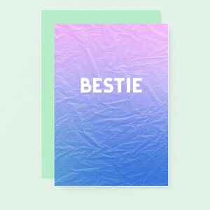 Carte Bestie | carte d'anniversaire | Tu me manques carte | Juste parce que la carte d'amitié | Je pense à vous | SE4005A6