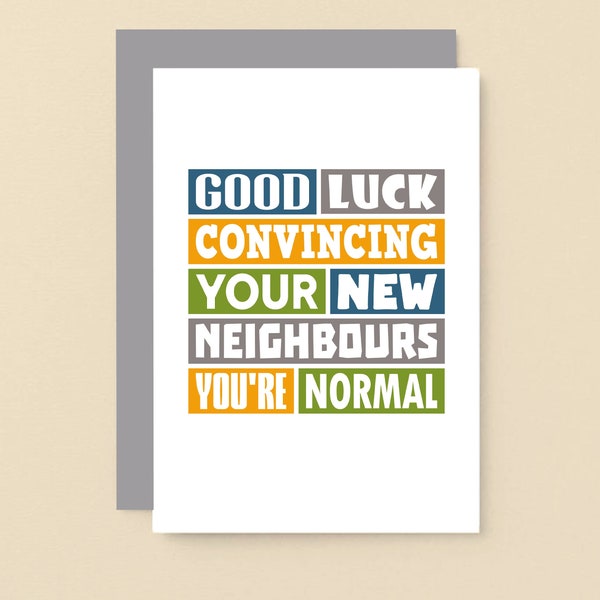 Funny New Home Card | Funny New House Card | Congratulations Moving House Card | Cheeky Housewarming Card | SE0105A6
