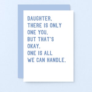 Funny Birthday Card For Daughter | Funny Card For Daughter From Parents | Daughter Birthday Card | SE2024A6