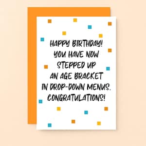 Carte d'anniversaire drôle unique pour lui | Cartes d'anniversaire coquines pour elle | Jalons de l'âge | SE1401A6