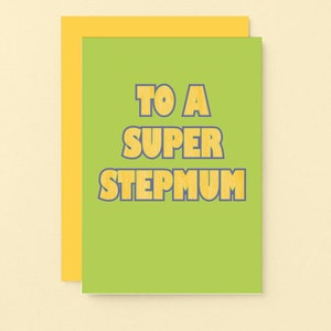 Stepmum Birthday Card | Thank You Card For Stepmum | Bonus Mum Birthday Card | Mother's Day Card For Second Mum | SE1502A6