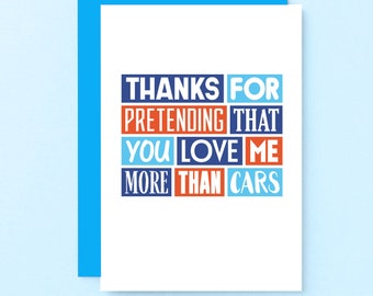 Funny Birthday Card For Boyfriend | Funny Anniversary Card For Husband Birthday Card | Wife Anniversary | Car Fanatic | SE0257A6