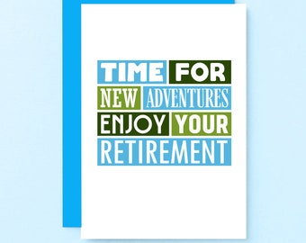 Retirement Card | Colleague Leaving | Coworker Retiring | Congratulations Retiree | Good Luck Colleague Retirement Card | SE0101A6