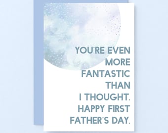 First Fathers Day Card For Husband | Card For New Dad | 1st Father's Day Card From Wife | First Time Dad Card | SEF0024A6