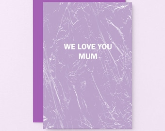 We Love You Mum Card, Birthday Card For Mum From Siblings, Mum Card From Children, Thank You Mum | SE3054A6