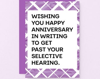 Funny Anniversary Card For Husband | Cheeky Banter For Wife | Relatable Humour For Wedding Anniversary | SE2303A6