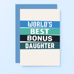 Stepdaughter Birthday Card, Bonus Daughter Card, Daughter-In-Law Birthday Card | SE0510A6