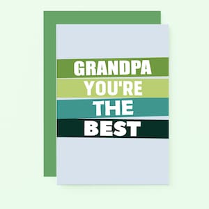 Meilleure carte grand-père, carte d'anniversaire grand-père de petits-enfants, tu me manques grand-père, carte de Noël pour grand-père | SE0503A6