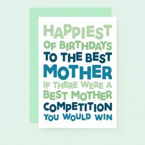 Douce carte d'anniversaire pour maman, carte sincère pour l'anniversaire de maman, cartes d'anniversaire bien pensées, SE0715A6